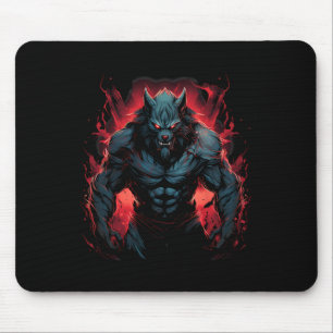 Scary Werewolf Full Moon Halloween Costume Horror  Mouse Pad
