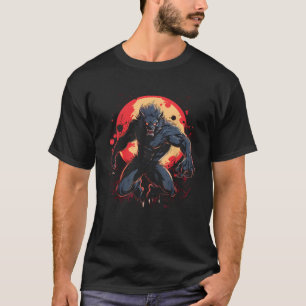 Scary Werewolf Full Moon Halloween Costume Horror T-Shirt