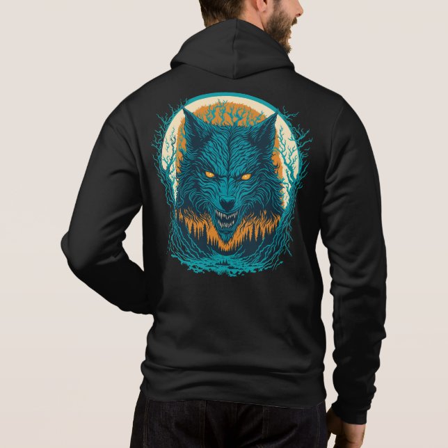 Scary Werewolf Hoodie (Back)