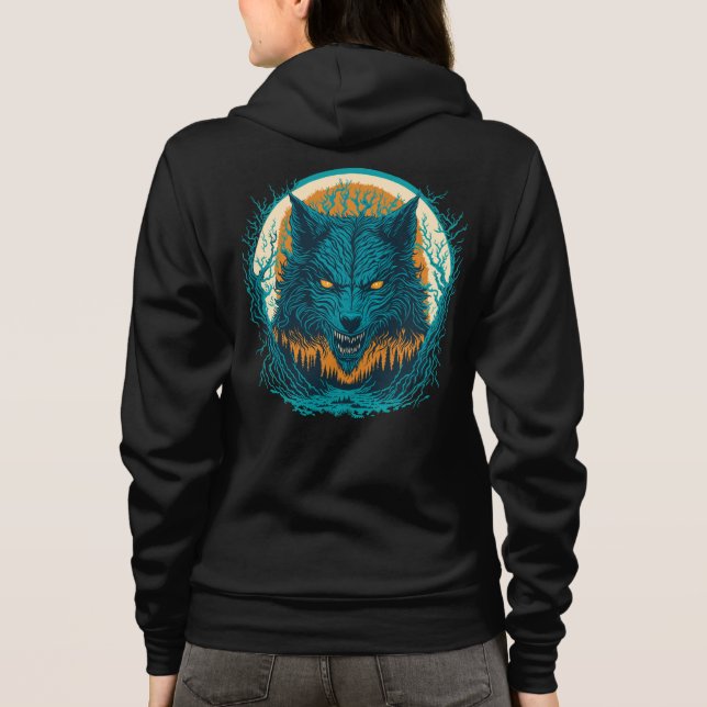 Scary Werewolf Hoodie (Back)