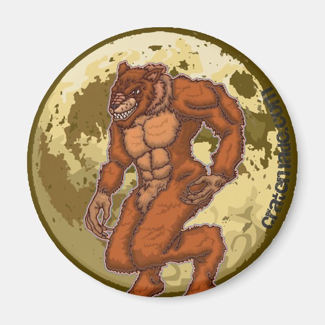 Scary Werewolf Moon magnet (Front)