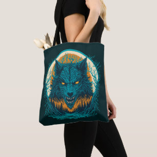 Scary Werewolf Tote Bag
