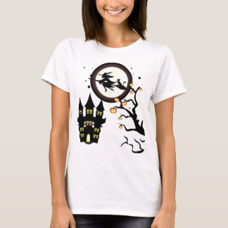 Scary Witch Halloween Spooky Gothic Design T-Shirt