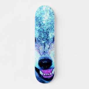 Scary wolf skateboard