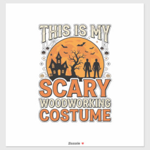 Scary Woodworking Costume Halloween Vintage Design