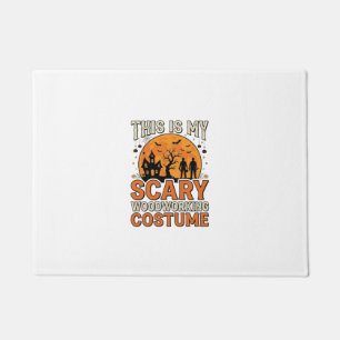 Scary Woodworking Costume Halloween Vintage Design Doormat
