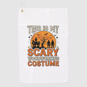 Scary Woodworking Costume Halloween Vintage Design Golf Towel