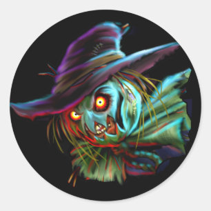 ScaryCrow Scarecrow with glowing eyes Sticker