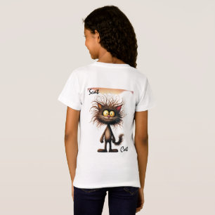 ⭐ Scat Cat Tee Shirt – Funny Wild‑Haired Cat Kid