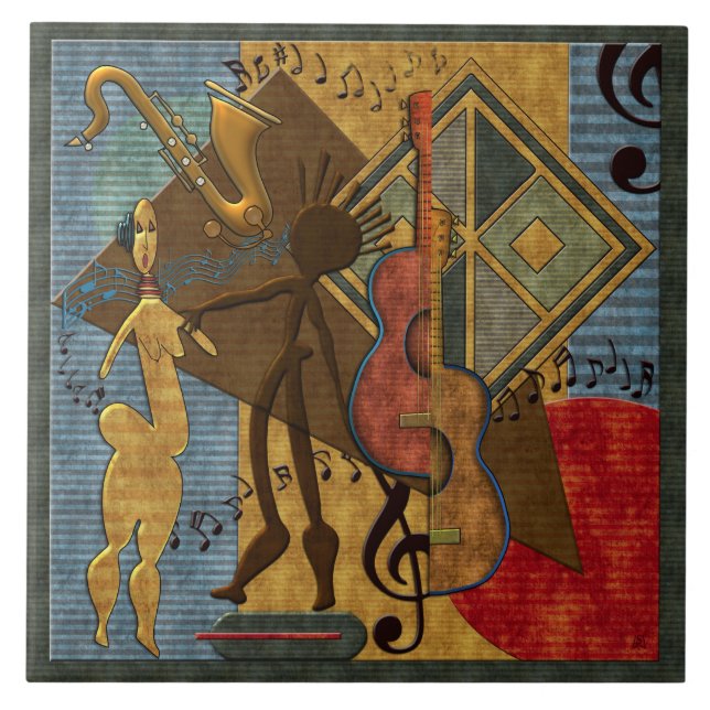 Scat Masters (Jazz Series Pt. 6) Ceramic Tile (Front)