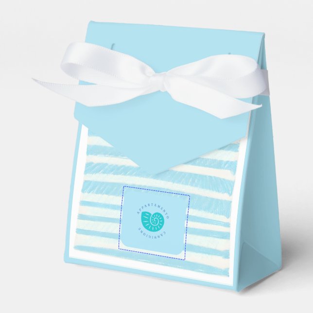 Scatola con fiocco personalizzabilePaper Favour Bo Box (Front Side)