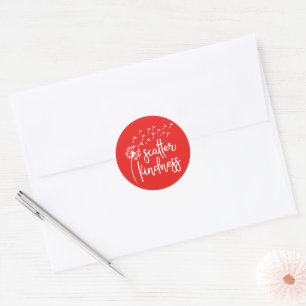 Scatter kindness classic round sticker