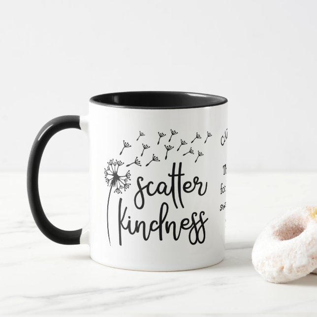 Scatter kindness personalised mug (With Donut)