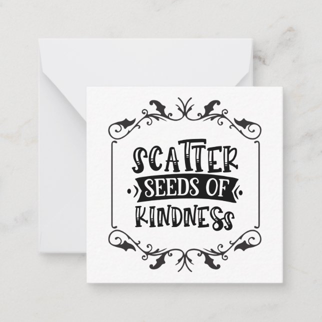 Scatter seeds of kindness word art card (Front)