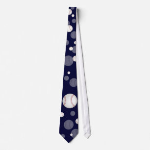 Scattered Baseball   Sports Gift Tie