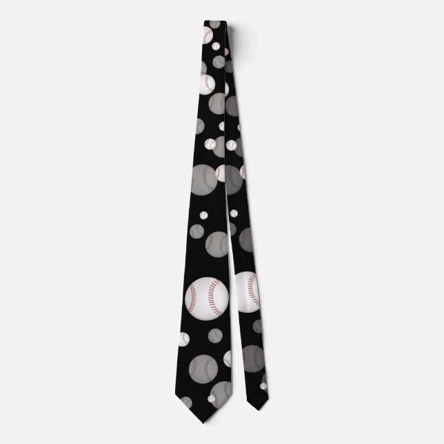 Scattered Baseball | Sports Gift Tie (Front)