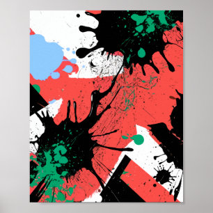 Scattered Chaos of Colours Poster