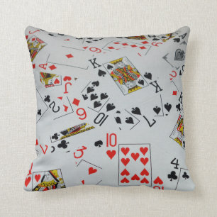 Scattered Deck Of Cards, Throw Cushion. Cushion
