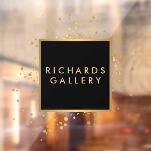 Scattered Faux Gold Confetti Black/Transparent