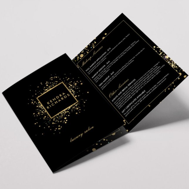 Scattered Faux Gold Confetti on Black Brochure (Creator Uploaded)