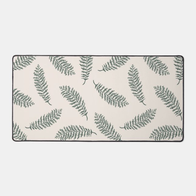 scattered fern pattern desk mat (Front)