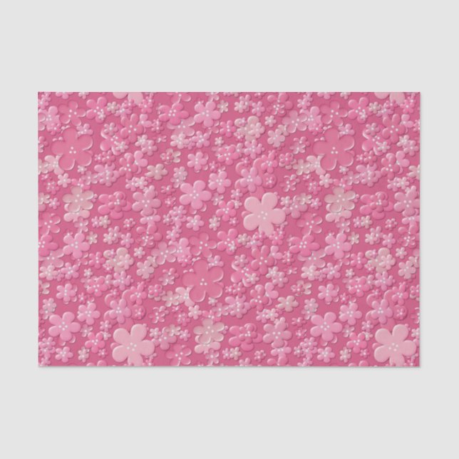 Scattered Flowers-Mauve-TISSUE WRAPPING PAPER (Front)