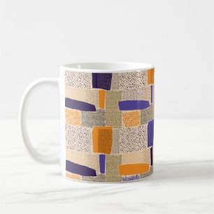 Scattered Geometric Line Shapes. Abstract Backgrou Coffee Mug