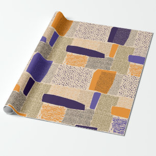 Scattered Geometric Line Shapes. Abstract Backgrou Wrapping Paper