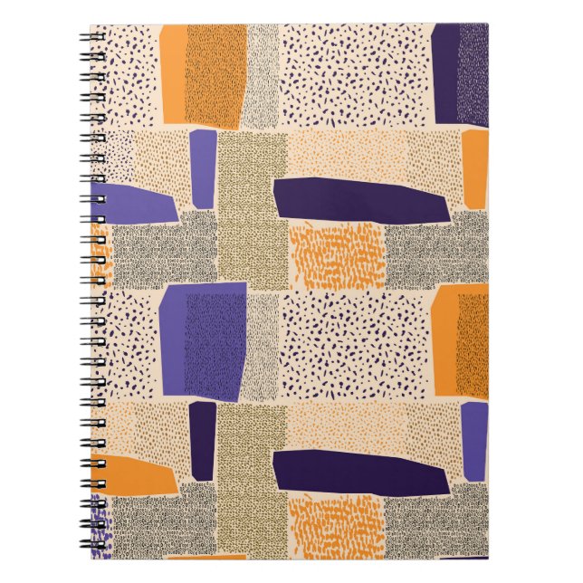 Scattered Geometric Lines: Abstract Art Notebook (Front)
