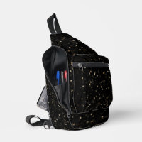 Scattered Gold Stars On Black