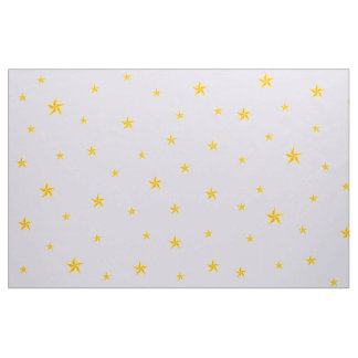 Scattered Golden Yellow Stars on Light Lilac Colou Fabric