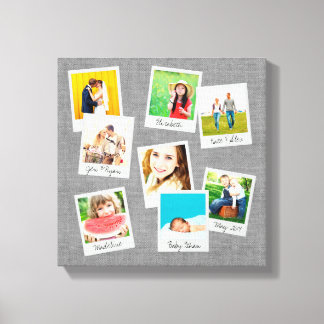 Scattered Instagram Photo Collage Canvas Print