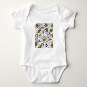 Scattered Kings Poker Cards, Baby Bodysuit