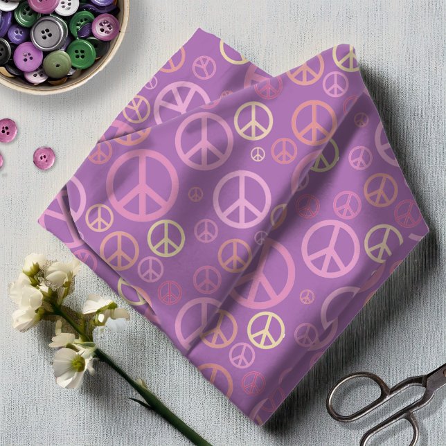 Scattered Peace Signs Pastels ID1075 Fabric (Creator Uploaded)