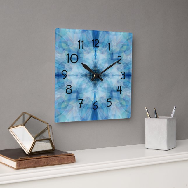 Scattered Petals Square Wall Clock (Office)