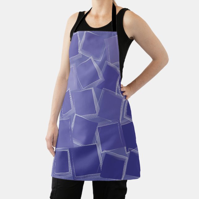 Scattered purple shades apron (Insitu)