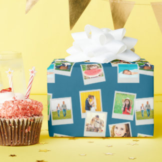Scattered Snapshots Custom Photo Wrapping Paper