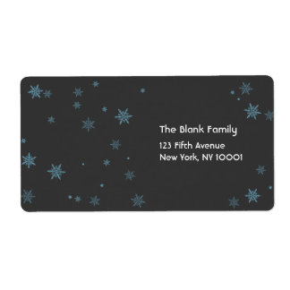 scattered snowflakes label