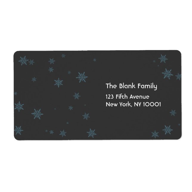 scattered snowflakes label (Front)
