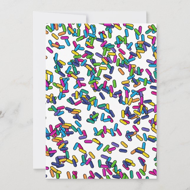 Scattered Sprinkles Pattern Invitation (Front)