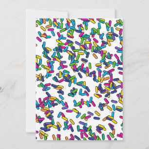 Scattered Sprinkles Pattern Invitation
