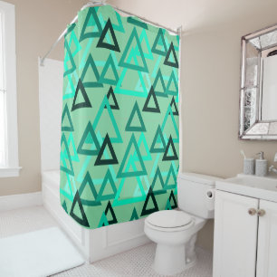 Scattered Triangles Shower Curtain