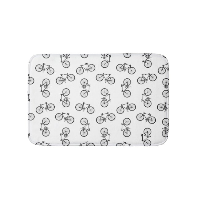 Scattered Vintage Bicycles Bath Mat (Front)