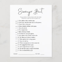 Scavenger Hunt | Bridal Shower Game