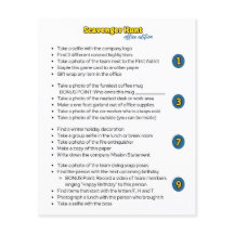 Scavenger Hunt Team Building Activity for Work