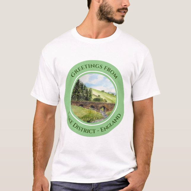Scawgill Bridge over River Aiken Lake District UK T-Shirt (Front)