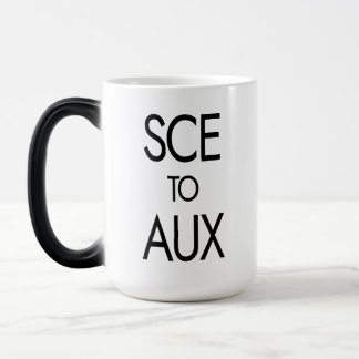 SCE to AUX as Funny Space Race and Rocket Science Magic Mug