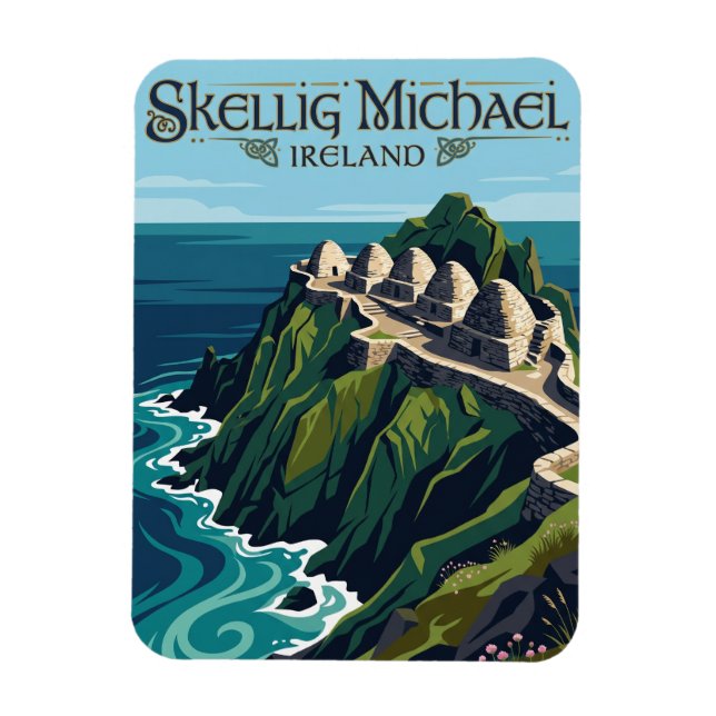 Sceilg Mhichíl Ireland Magnet (Vertical)