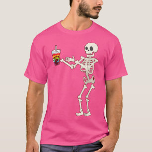 Sceleton bubble tea LGBT Gay Pride LGBT Flag T-Shirt