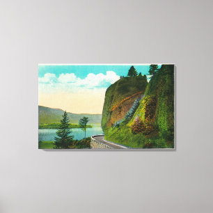 Scene at Shepperd's Dell on Columbia River Canvas Print
